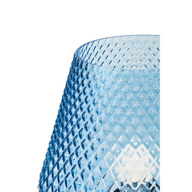 Blue Angular Glass Table Lamp