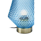 Blue Angular Glass Table Lamp