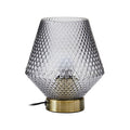 Grey Smoked Glass Table Lamp