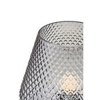 Grey Smoked Glass Table Lamp