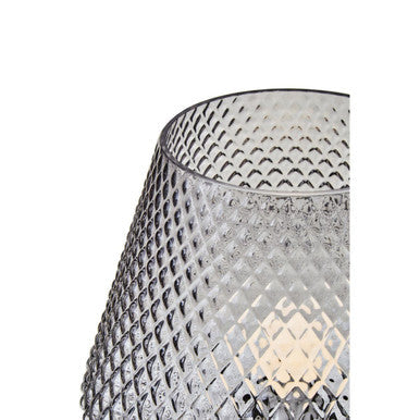 Grey Smoked Glass Table Lamp