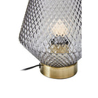 Grey Smoked Glass Table Lamp