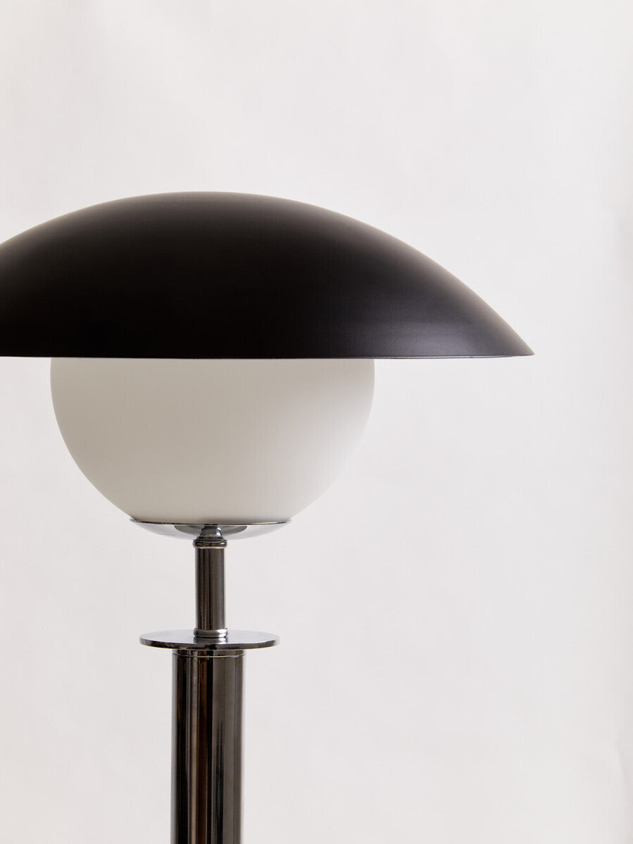 Silver Finish Metal Table Lamp