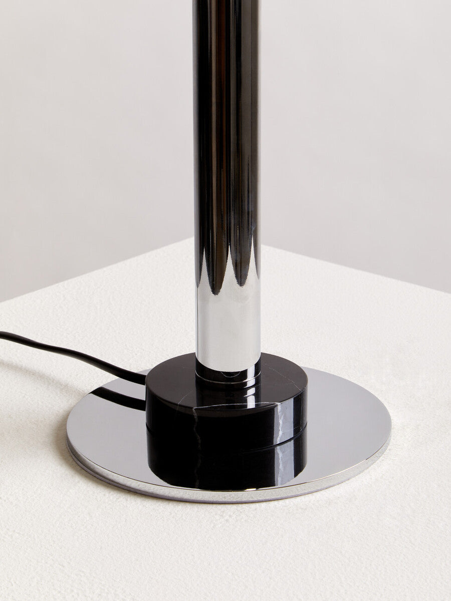 Silver Finish Metal Table Lamp