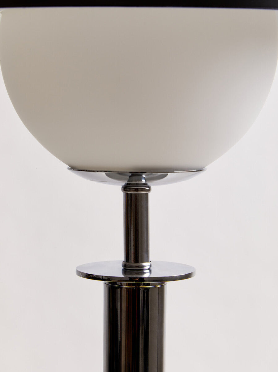 Silver Finish Metal Table Lamp