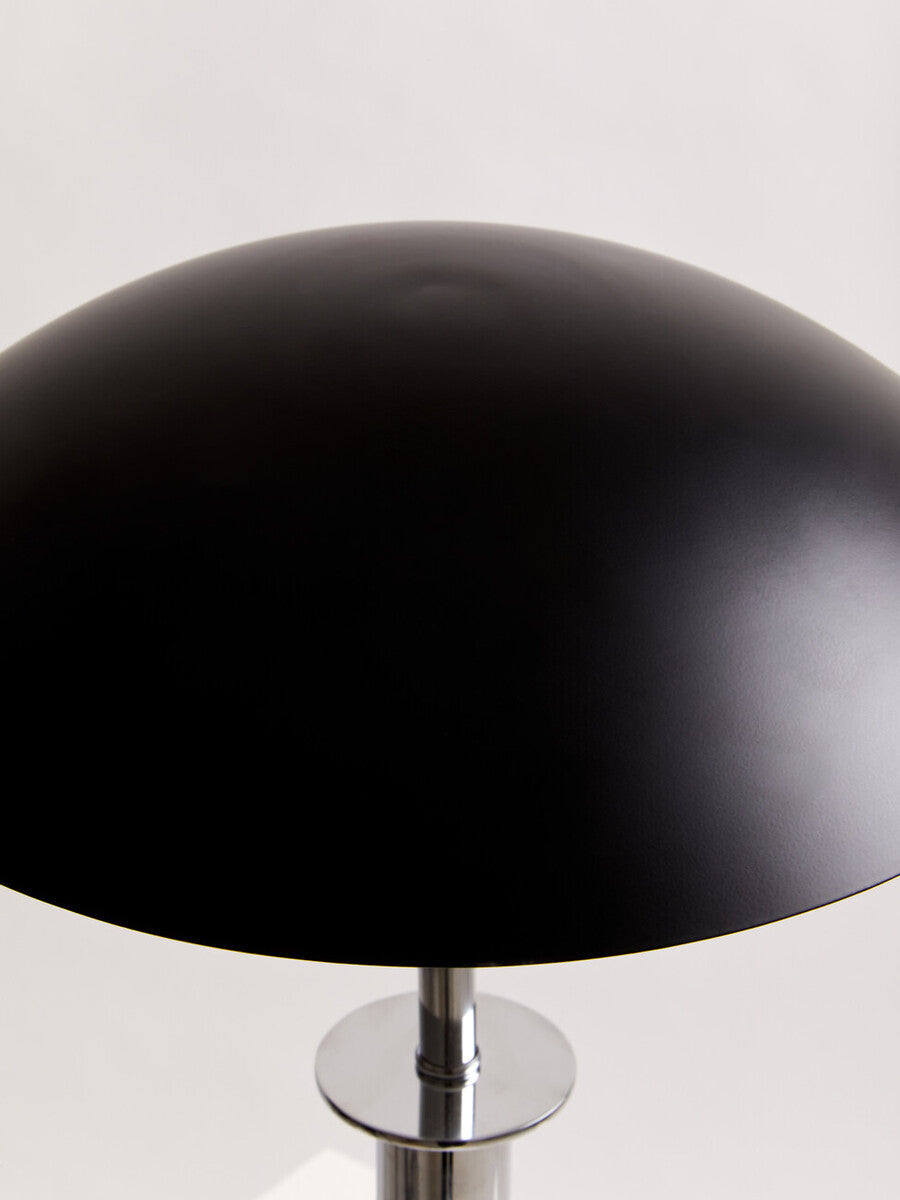 Silver Finish Metal Table Lamp