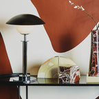 Silver Finish Metal Table Lamp