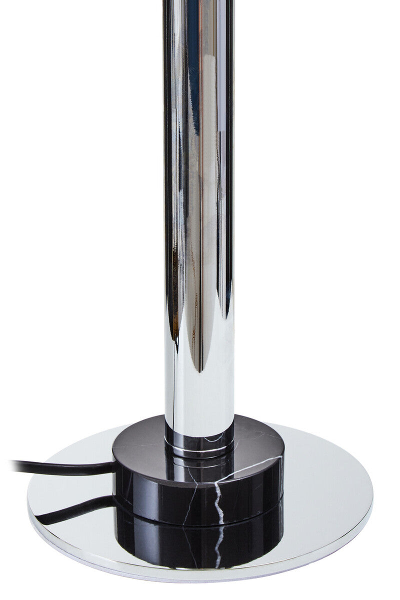 Silver Finish Metal Table Lamp