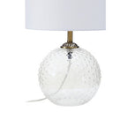 Dotted Clear Glass Table Lamp with Gold Stem
