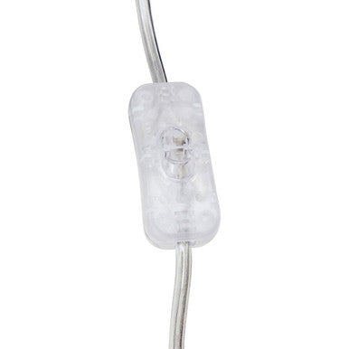 Dotted Clear Glass Table Lamp with Gold Stem