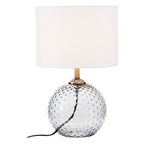 Grey Glass Table Lamp