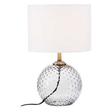 Grey Glass Table Lamp