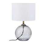 Grey Glass Table Lamp