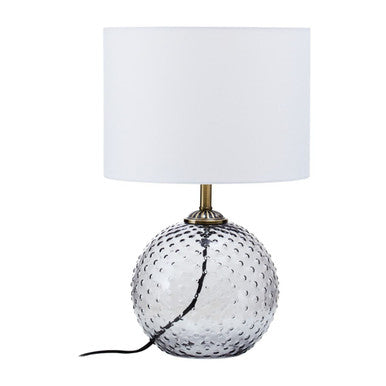Grey Glass Table Lamp