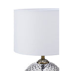 Grey Glass Table Lamp