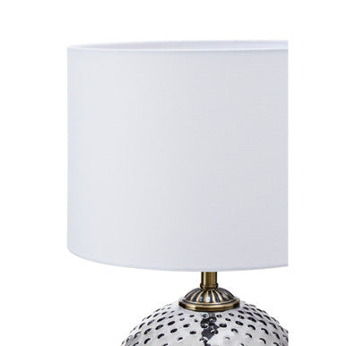 Grey Glass Table Lamp