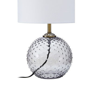 Grey Glass Table Lamp