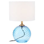 Blue Dotted Glass Table Lamp