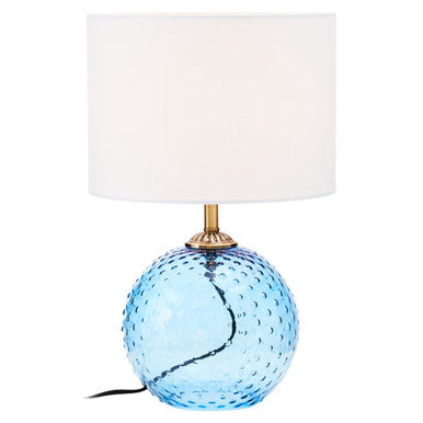 Blue Dotted Glass Table Lamp