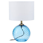 Blue Dotted Glass Table Lamp