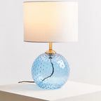 Blue Dotted Glass Table Lamp