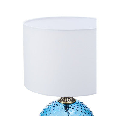Blue Dotted Glass Table Lamp