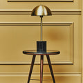 Brushed Brass Table Lamp with Black Marble Base