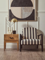 Brushed Brass Table Lamp with Black Marble Base