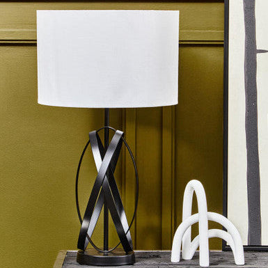 Black Cross Table Lamp