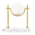 Marble and Gold Orb Table Lamp