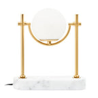 Marble and Gold Orb Table Lamp
