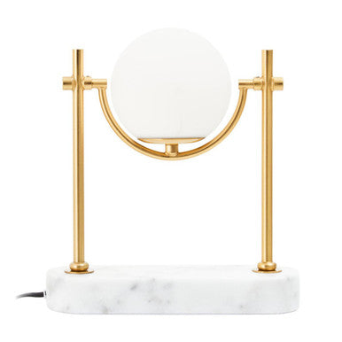 Marble and Gold Orb Table Lamp