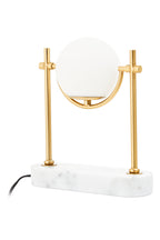 Marble and Gold Orb Table Lamp