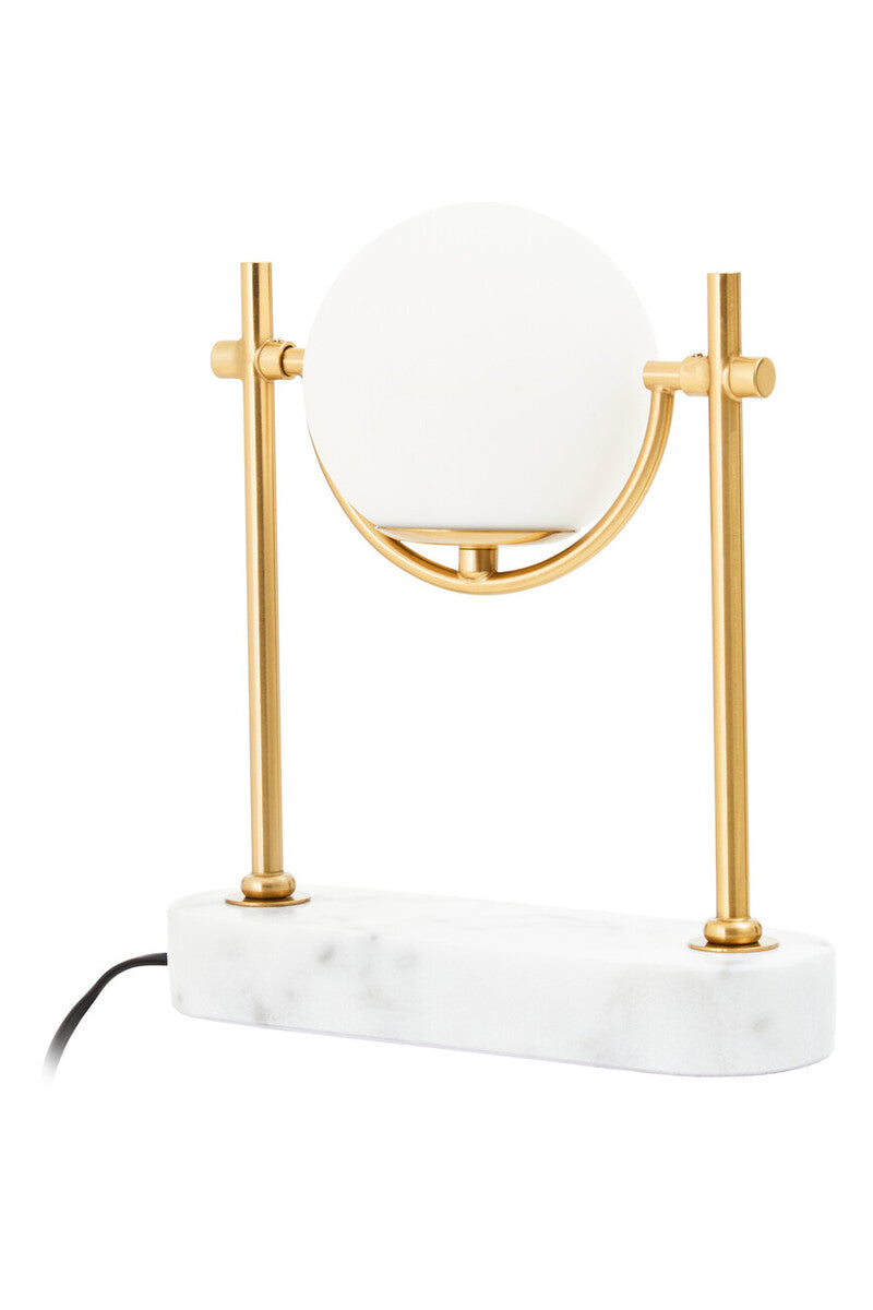 Marble and Gold Orb Table Lamp