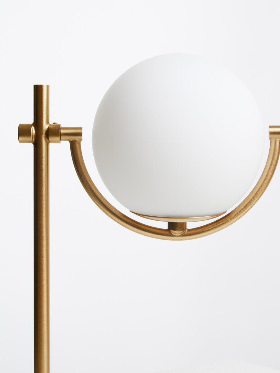Marble and Gold Orb Table Lamp