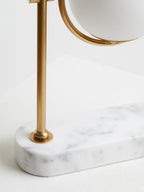 Marble and Gold Orb Table Lamp