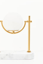 Marble and Gold Orb Table Lamp