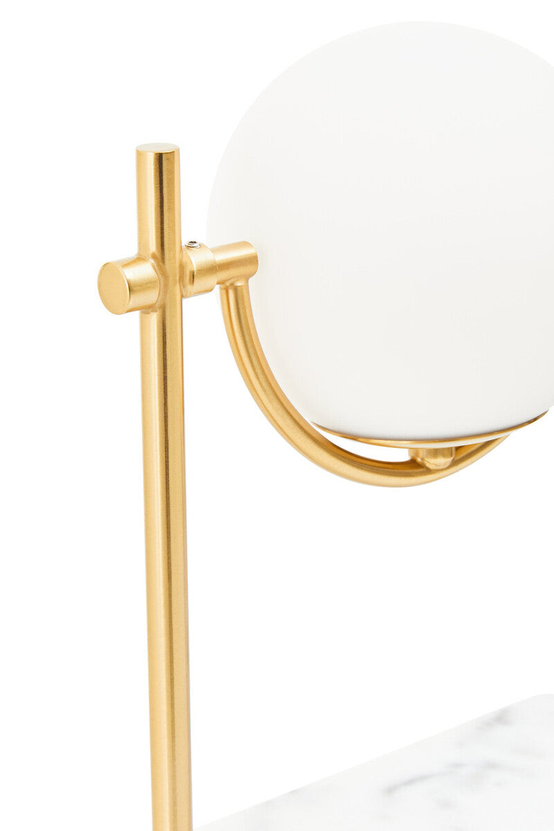 Marble and Gold Orb Table Lamp