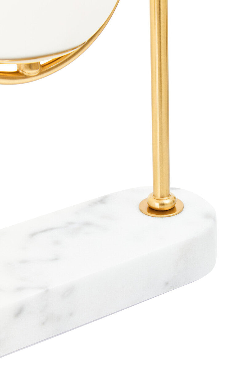 Marble and Gold Orb Table Lamp