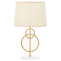 White and Gold Circles Table Lamp
