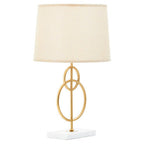 White and Gold Circles Table Lamp