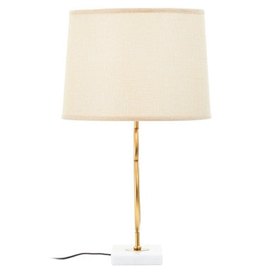 White and Gold Circles Table Lamp
