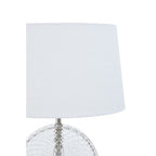 Glass and Brushed Chrome Table Lamp