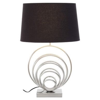 Brushed Chrome Sphere Table Lamp