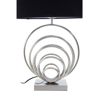 Brushed Chrome Sphere Table Lamp