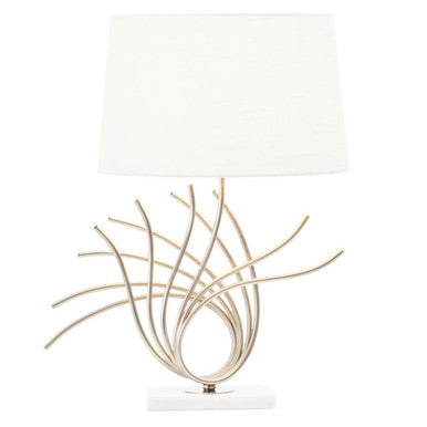 Brushed Chrome Spoke Table Lamp
