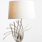 Brushed Chrome Spoke Table Lamp