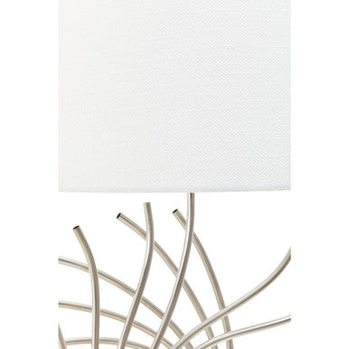 Brushed Chrome Spoke Table Lamp