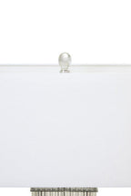 Clear Glass Table Lamp with Matte Silver Base