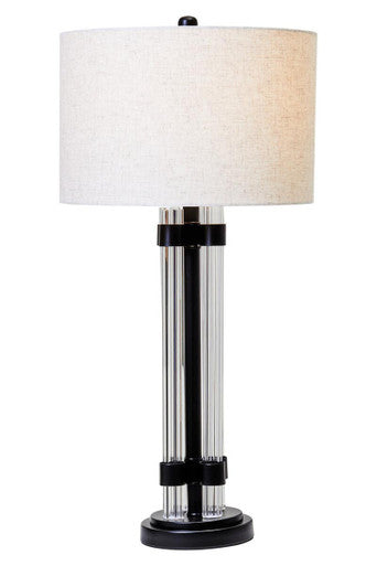 Matte Black and Ivory Table Lamp